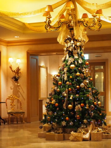 仙台ロイヤルパークホテルのエントランスにあるクリスマスツリー