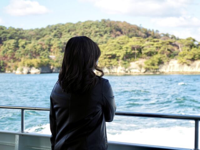 松島の遊覧船からの景色